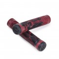 FUZION Hex Pro Scooter Grips Black/Red Swirl